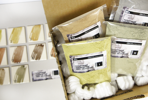 Under and on Glaze Terrra